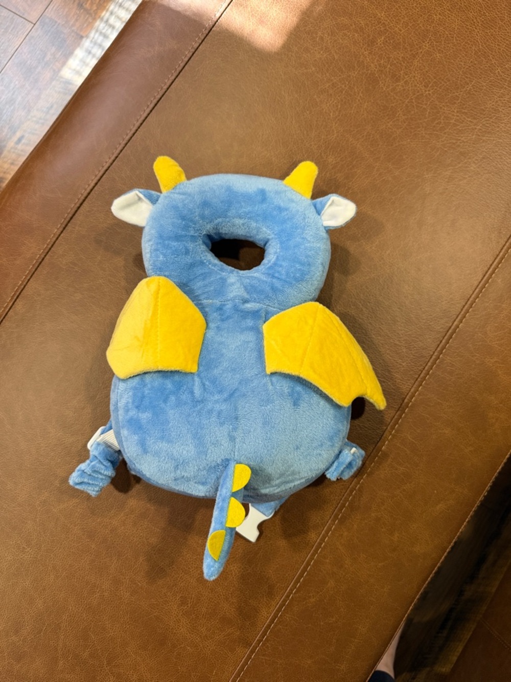 Blue and Yellow Plush Dragon Neck Support Pillow - Kids Toy